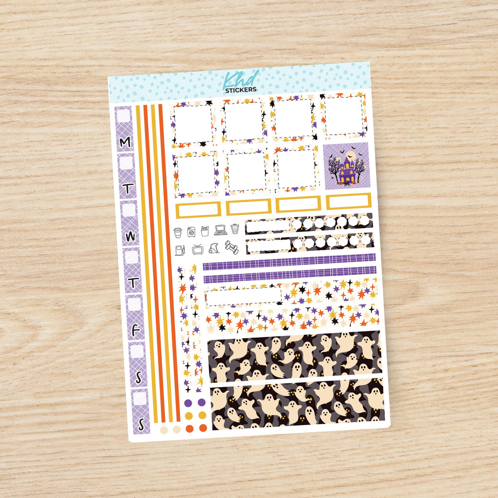 Halloween Sticker kit to fit Hobonichi Weeks