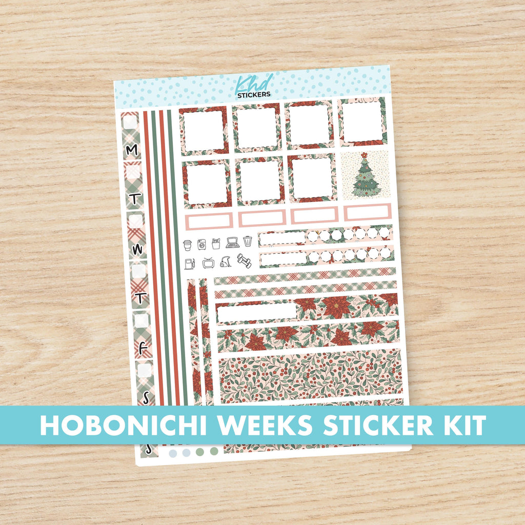 Christmas Love sticker kit to fit Hobonichi Weeks, Set 47025