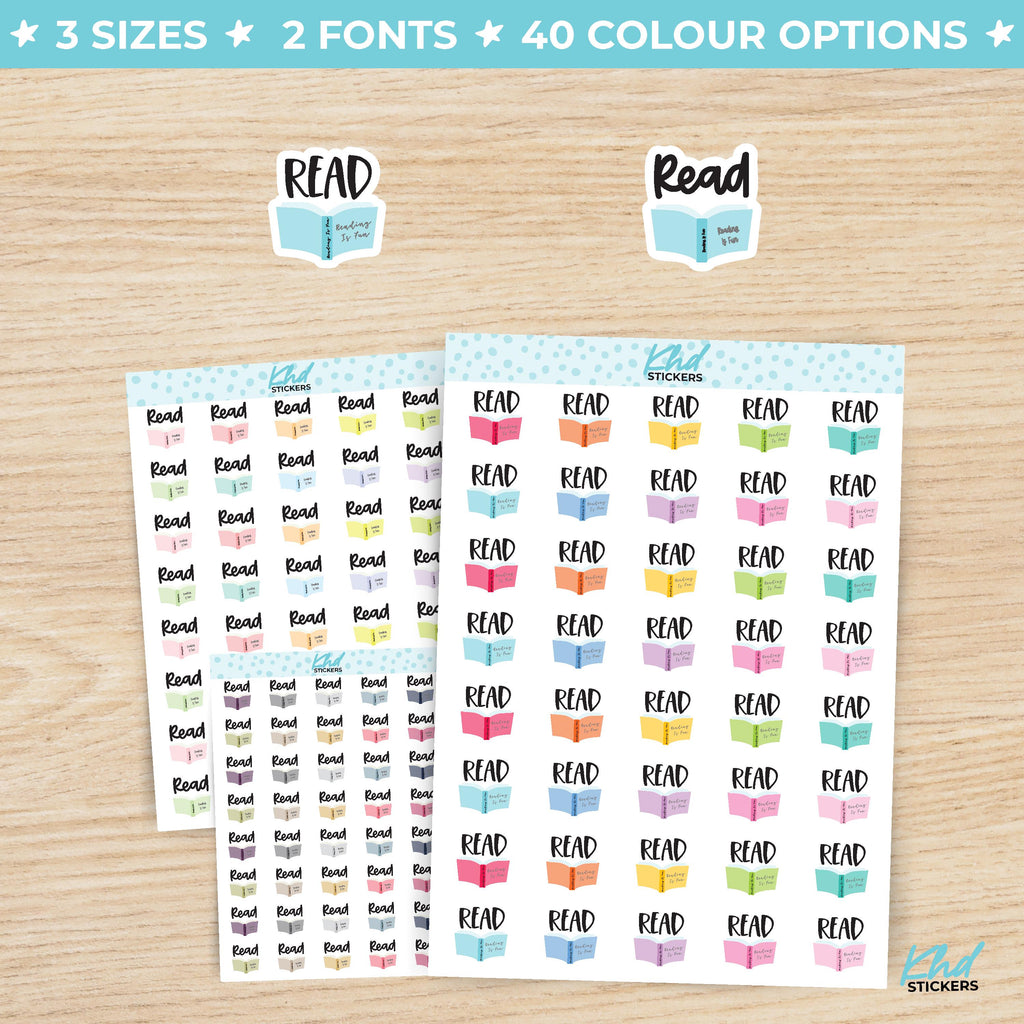 Read Planner Stickers Small