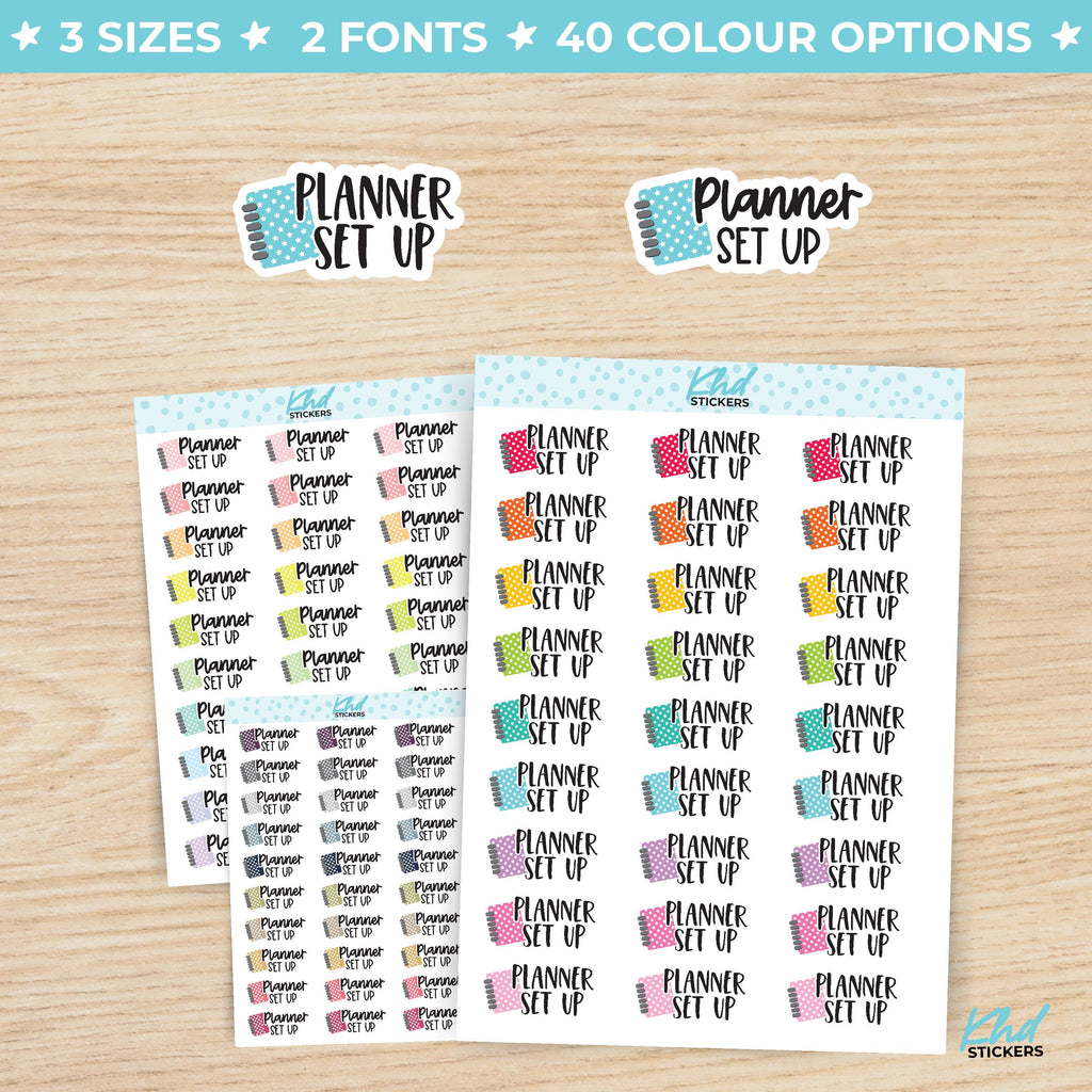 Planner Set Up Stickers Small