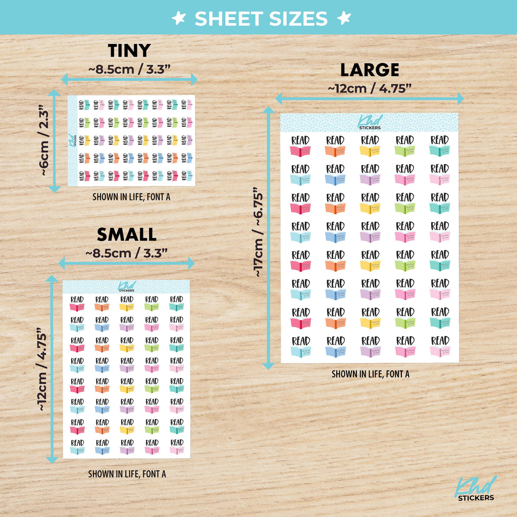 Read Planner Stickers