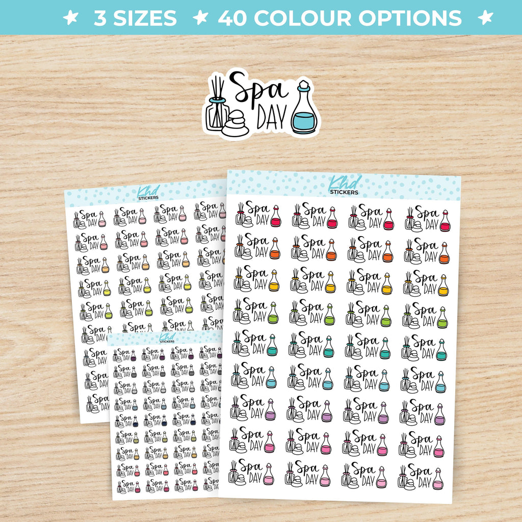 Spa Day Planner Stickers Small