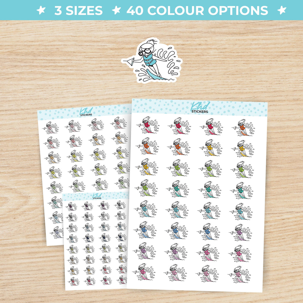 Planner Girl Leona Water Skiing Planner Stickers Small