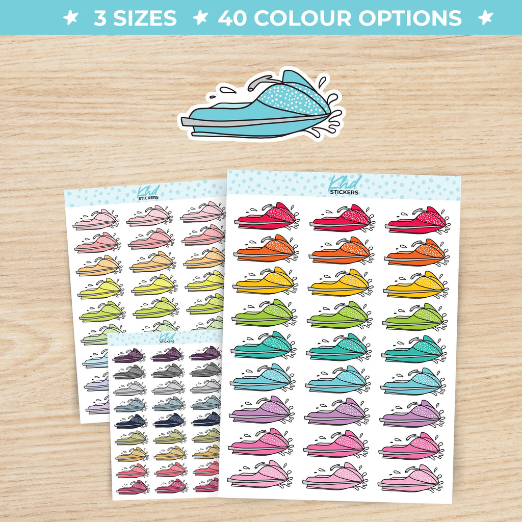 Jet Ski Planner Stickers Small