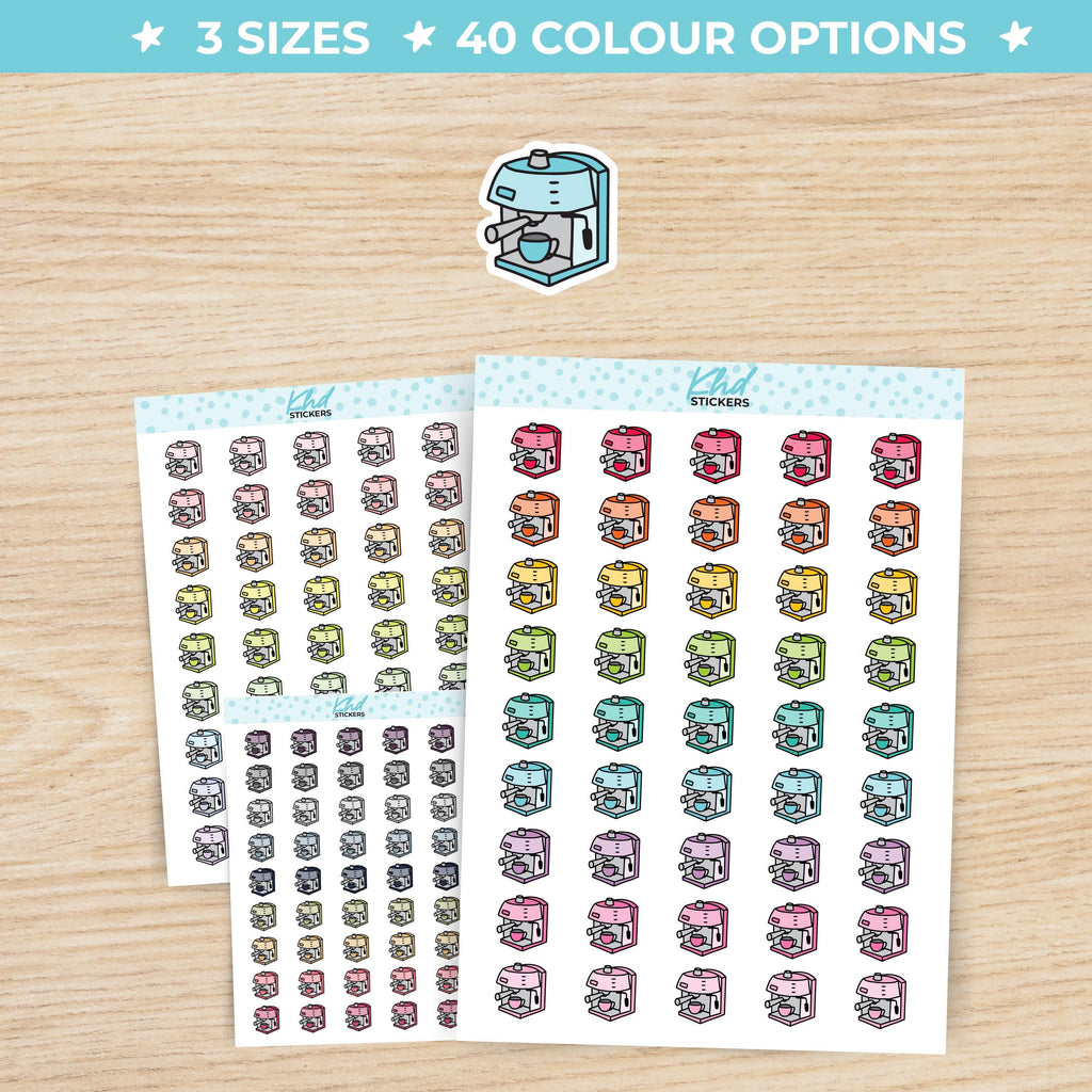 Coffee Machine Planner Stickers Small