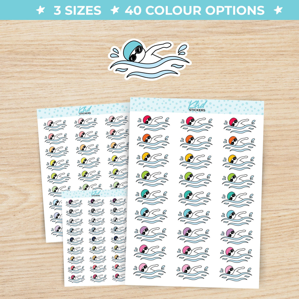 Swimming Stickers Small