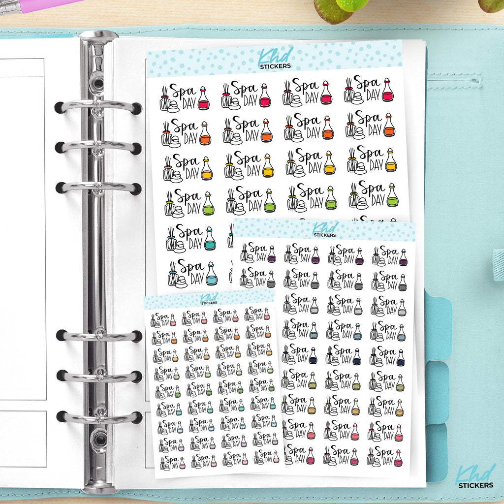 Spa Day Planner Stickers