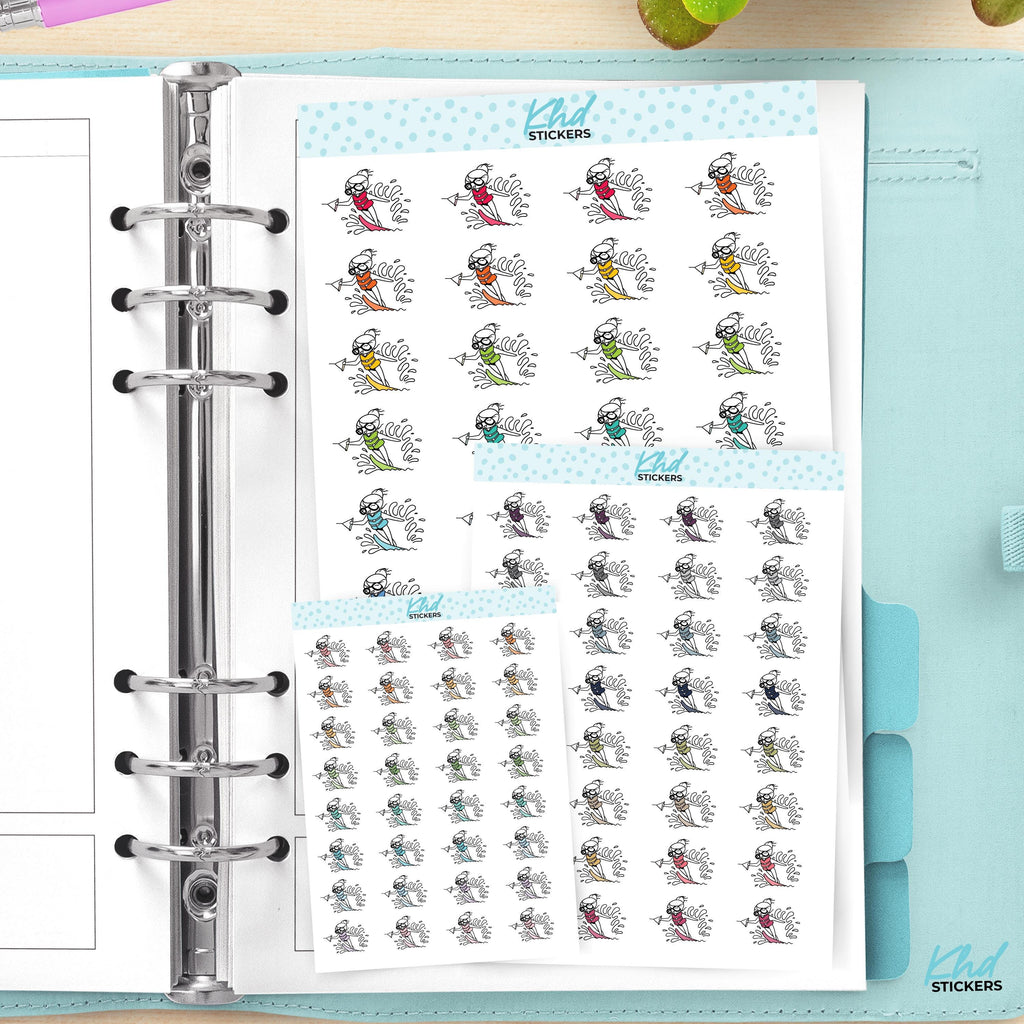 Planner Girl Leona Water Skiing Planner Stickers