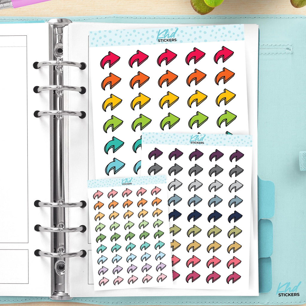 Small or Large Arrows Planner Stickers