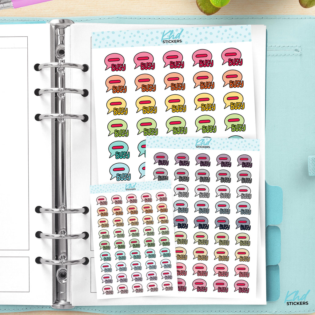 Busy Speech Bubble Planner Stickers