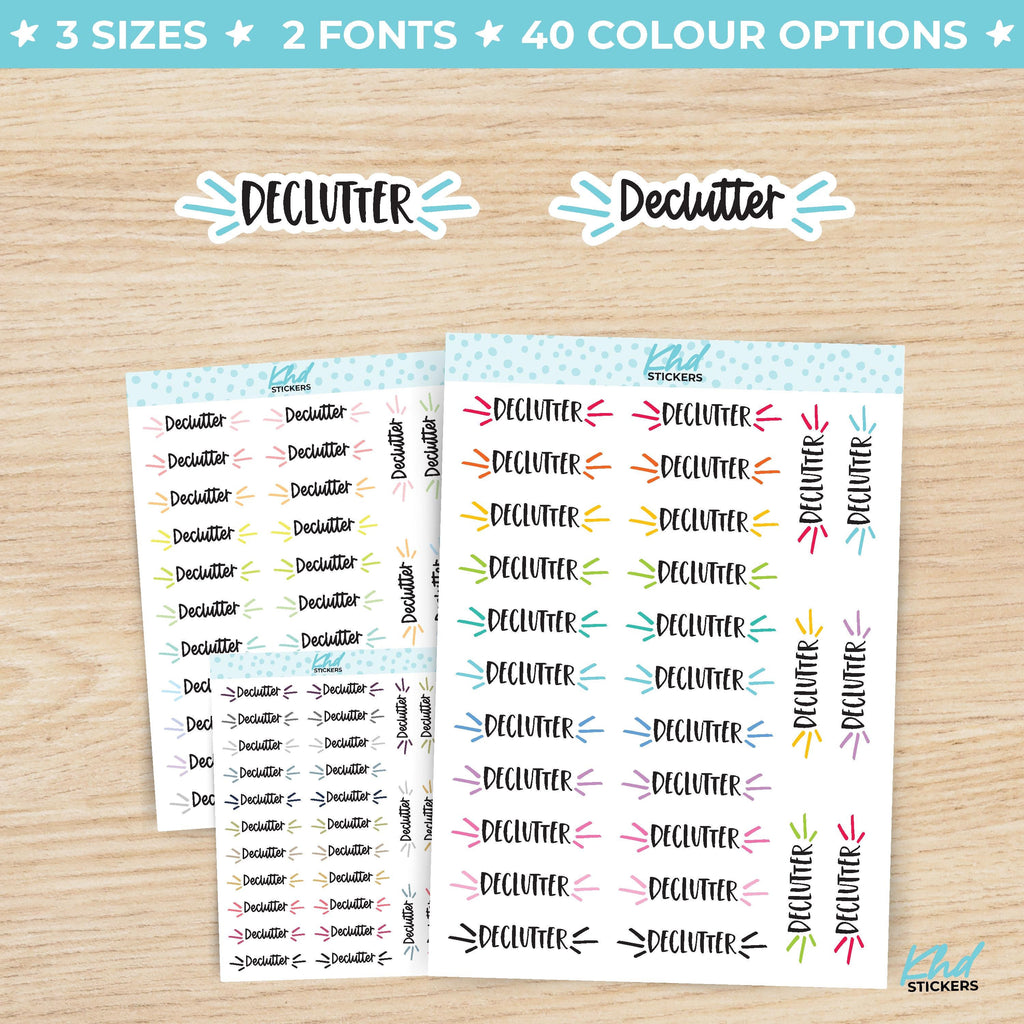 Declutter Stickers Small