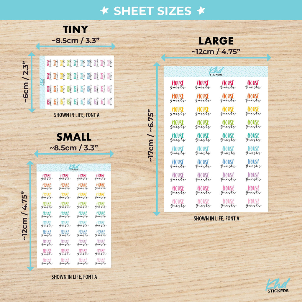 House Guests Planner Stickers