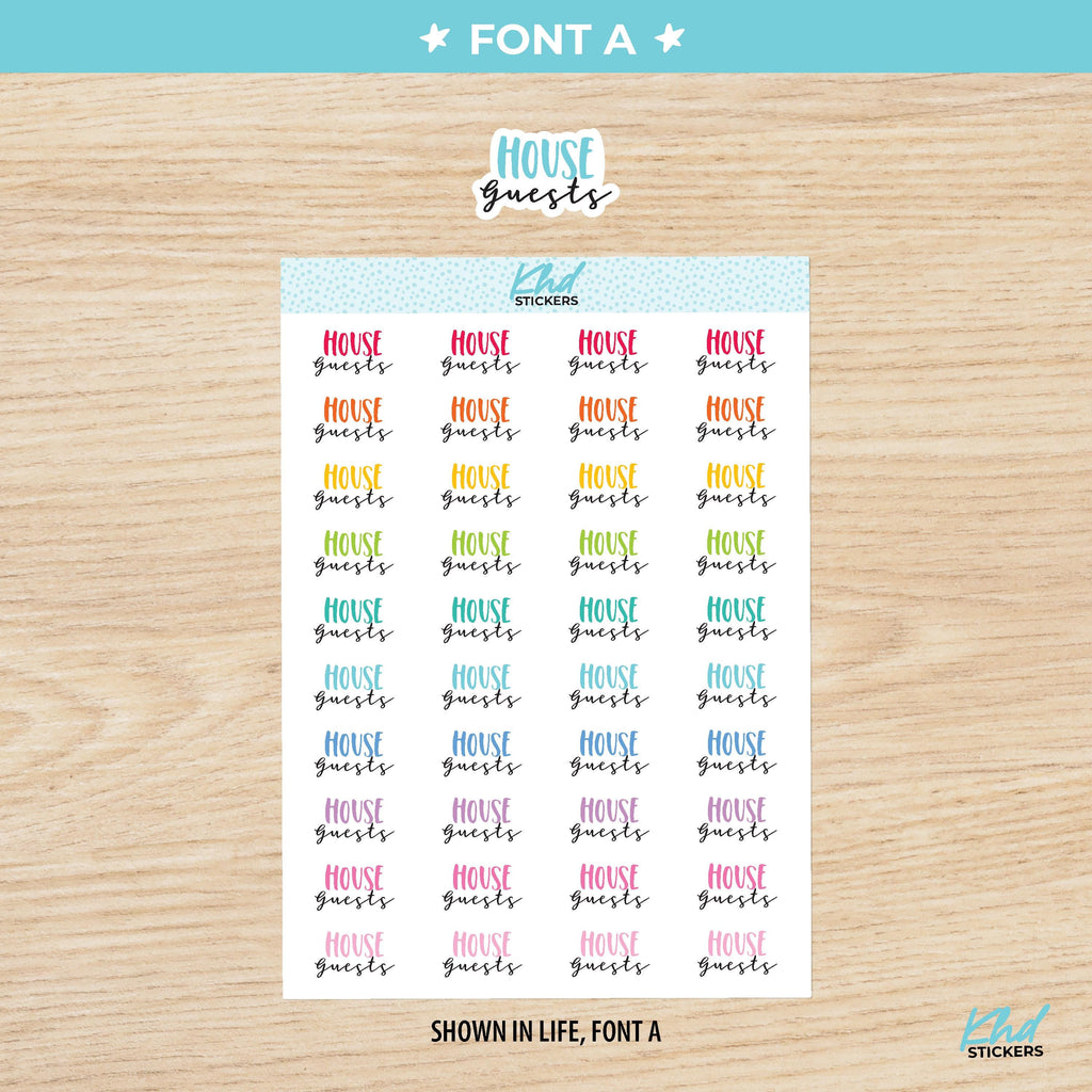 House Guests Planner Stickers