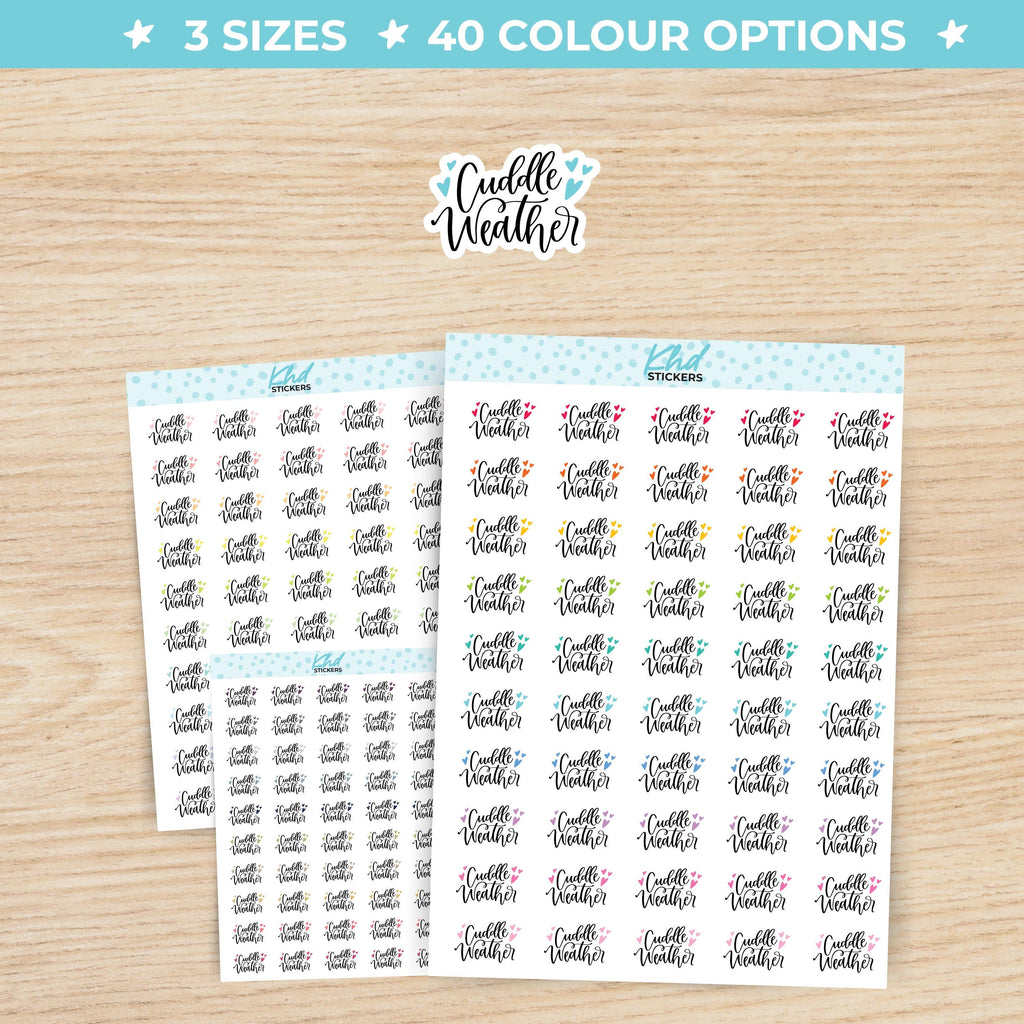 Cuddle Weather Planner Stickers Small