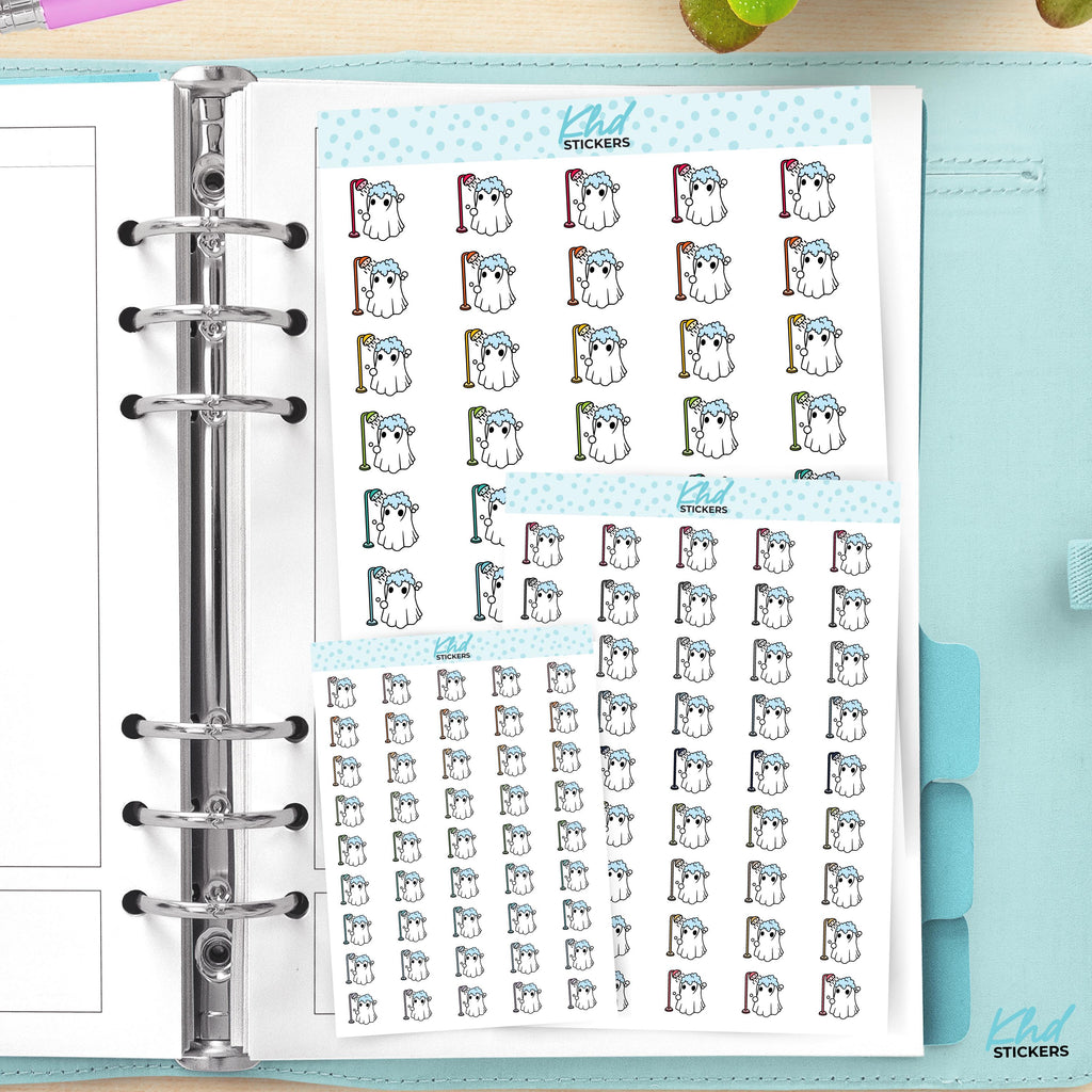 Ghost Shower Time Planner Stickers