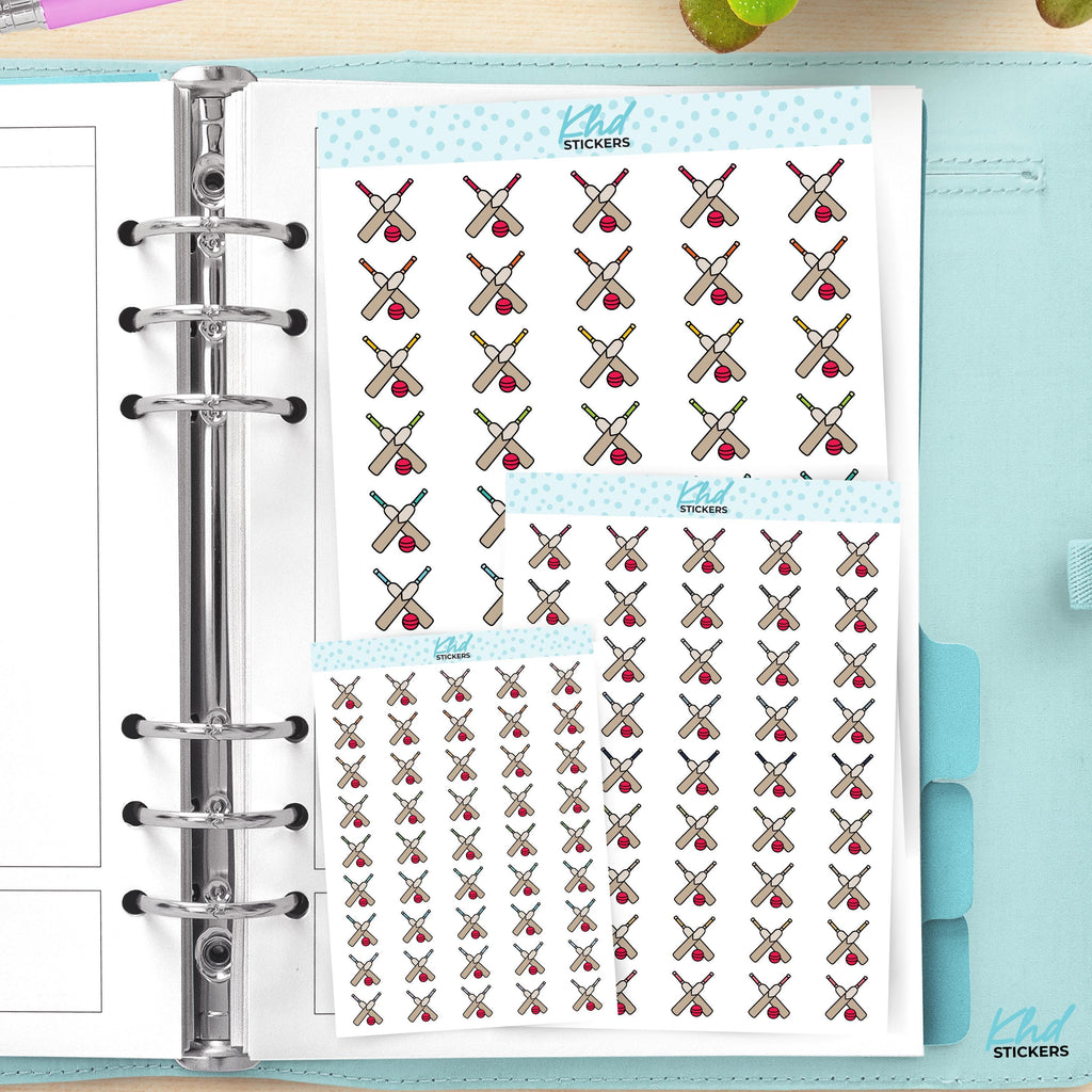 Cricket Planner Stickers