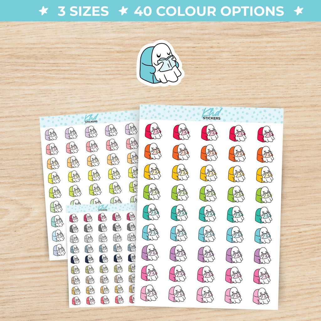 Ghost Reading Time Planner Stickers Small / LIFE