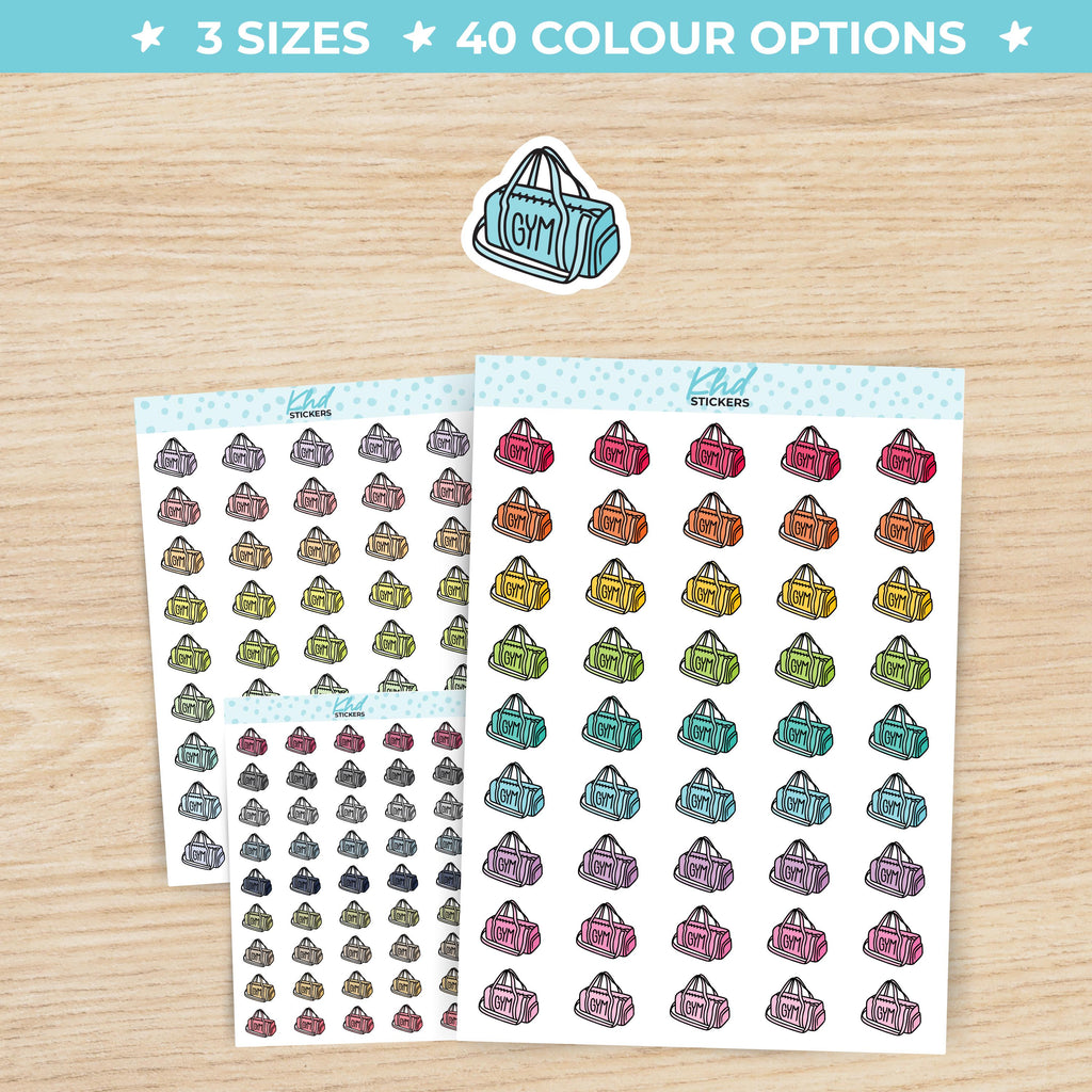 Gym Bag Planner Stickers