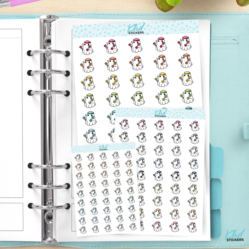 Ghost Workout Planner Stickers