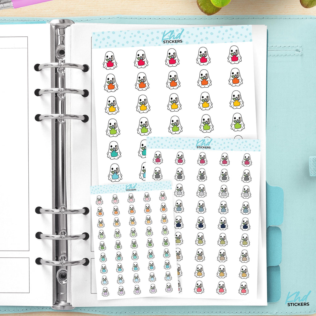 Ghost Grocery Shopping Planner Stickers