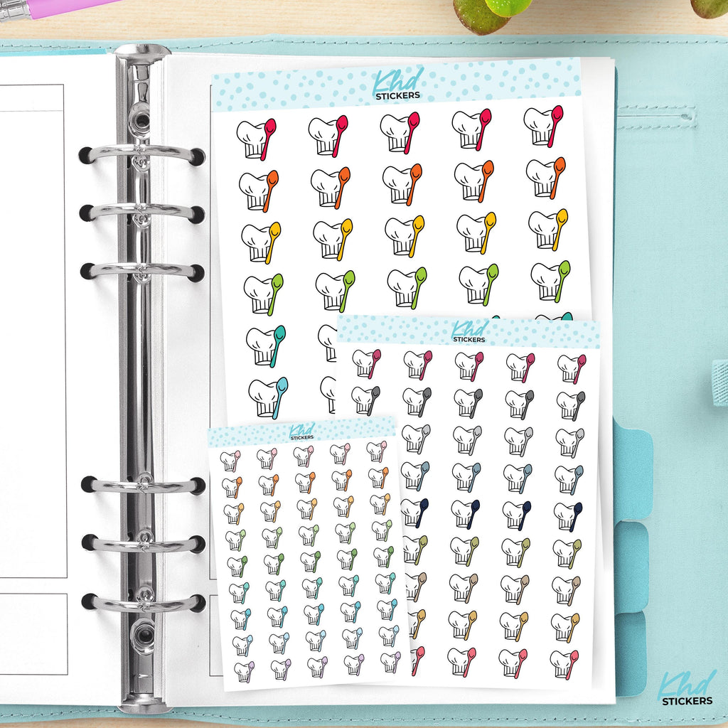 Cooking and baking planner stickers