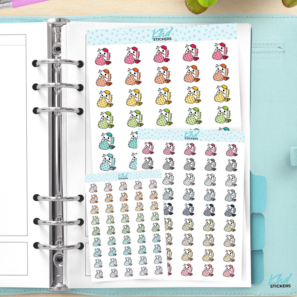 Ghost Sick in Bed Planner Stickers