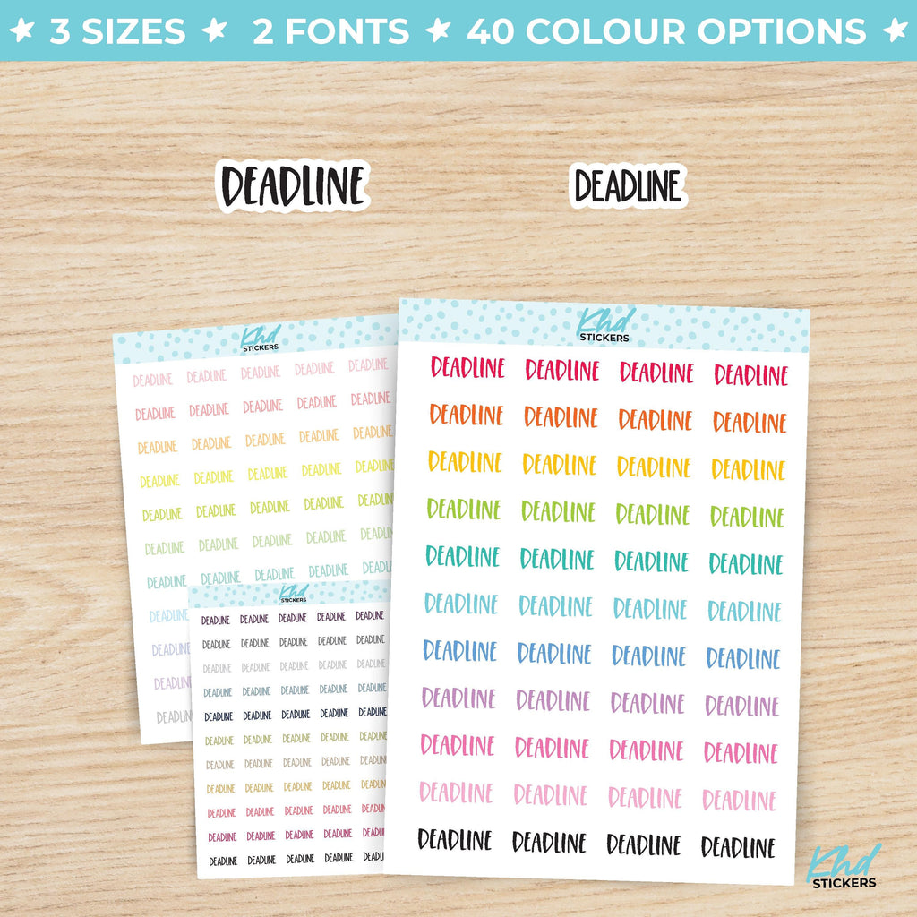 Deadline Planner Stickers