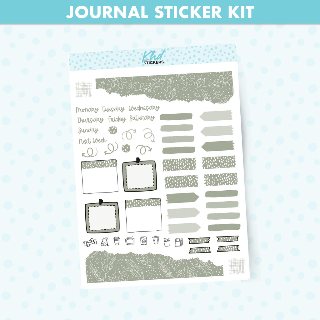 Relaxed Sunday Journal Weekly Sticker Kit