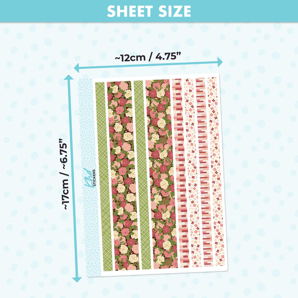 Country Meadow Lime Weekly Planner Sticker Kit