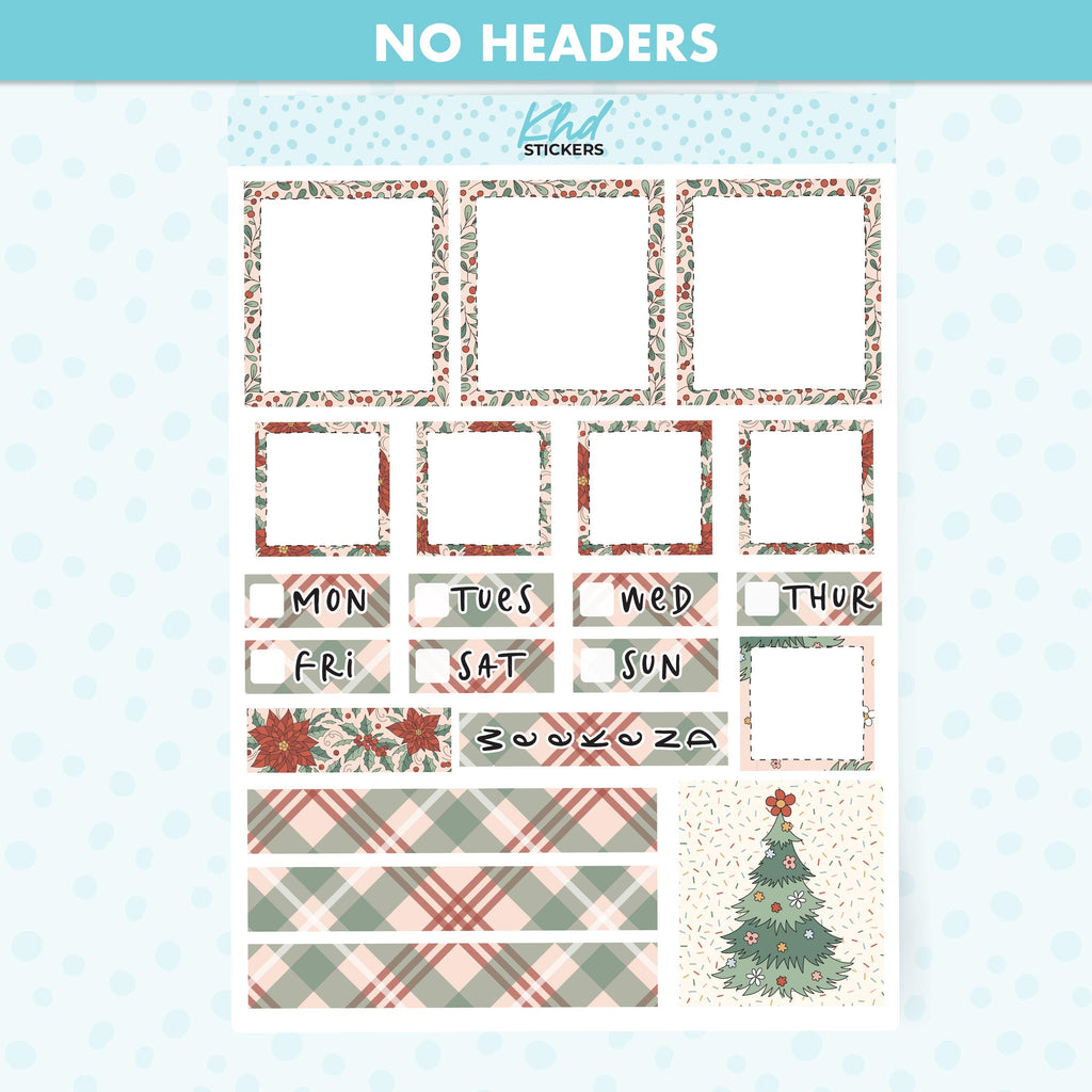 Christmas Love Lime Weekly Planner Sticker Kit