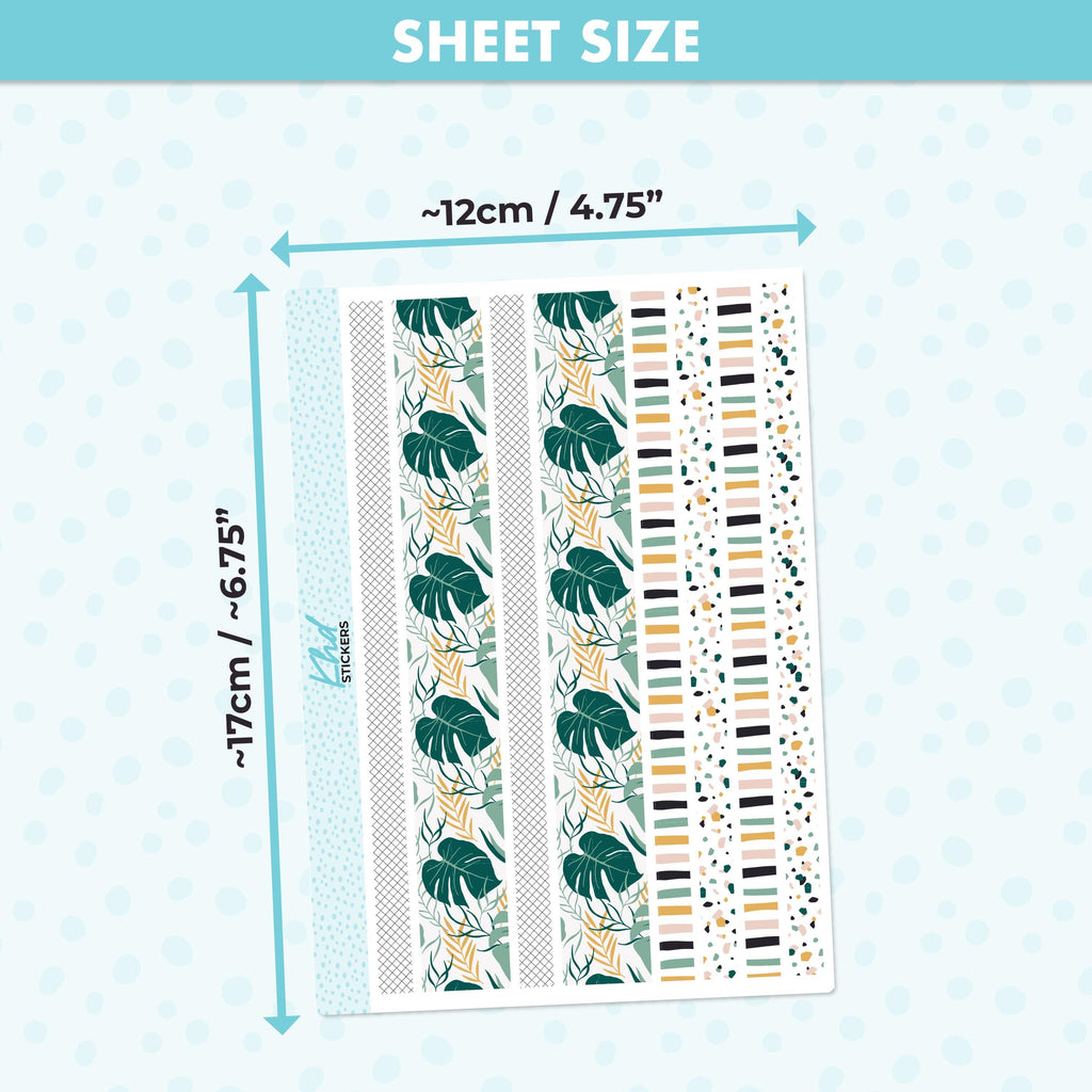 Tropical Decorative Washi Strip Stickers