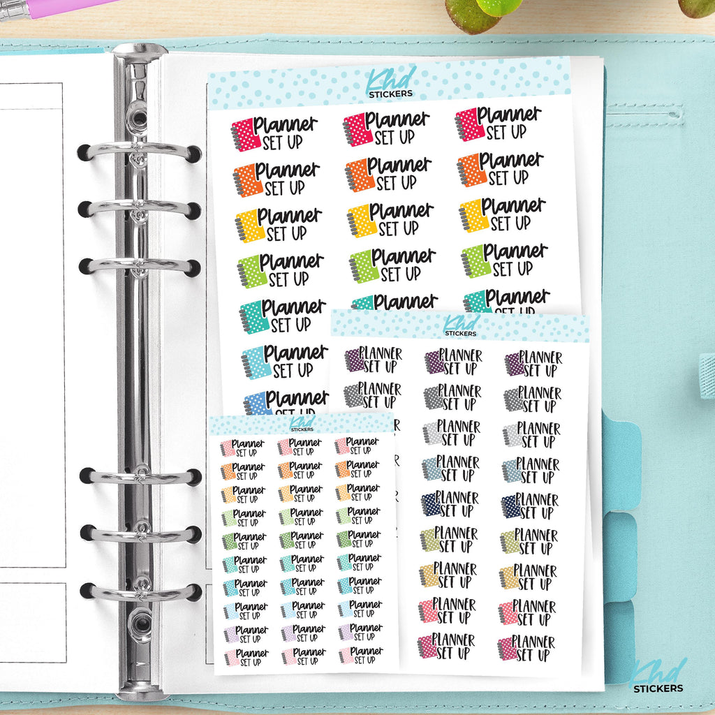 Planner Set Up Stickers