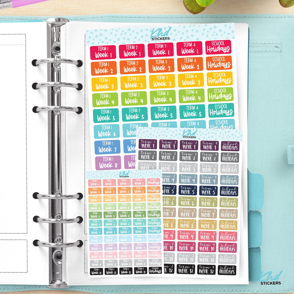 School Term Planner Stickers