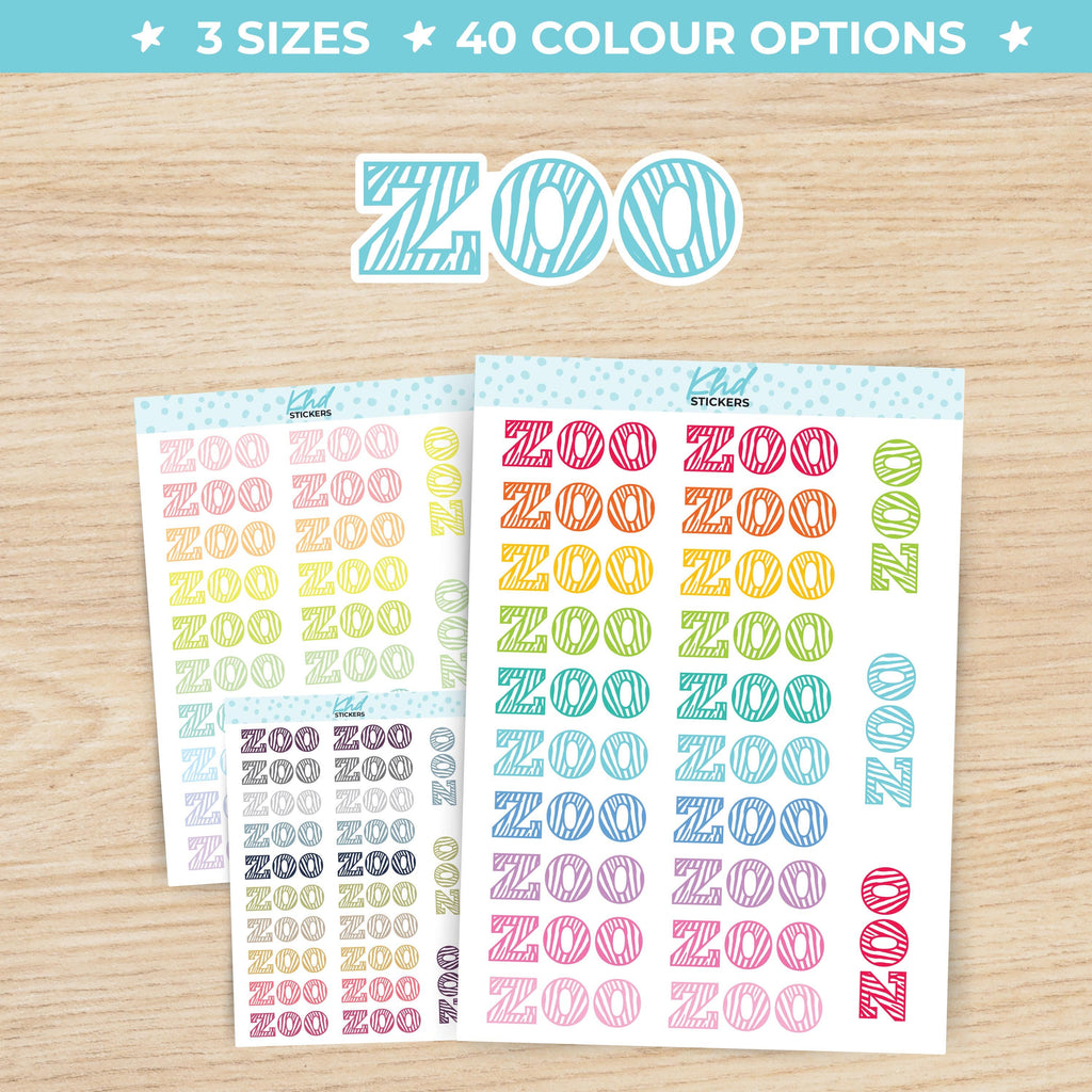 Zoo Planner Stickers Small