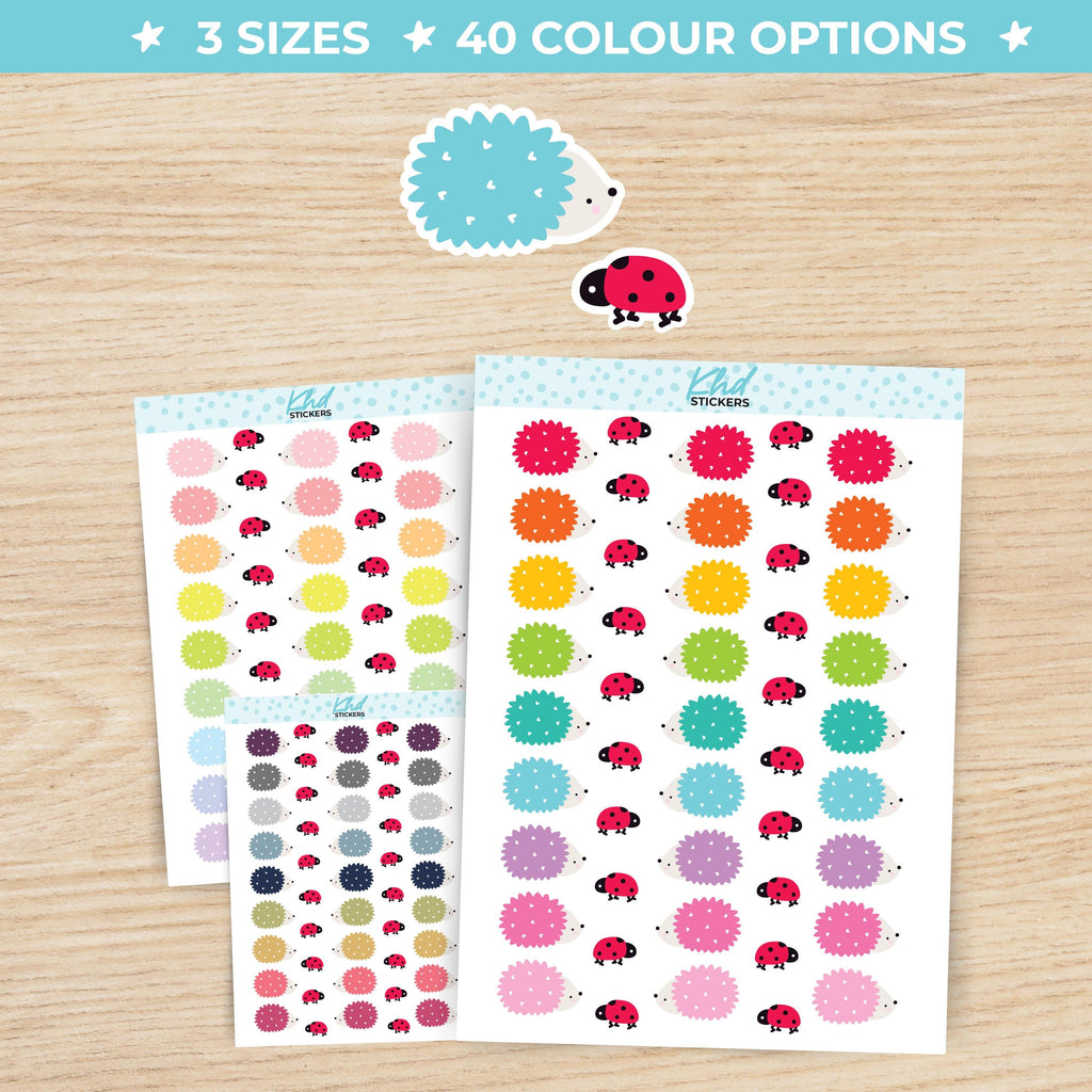 Cute and Fun Hedgehog Planner Stickers Small / Wine