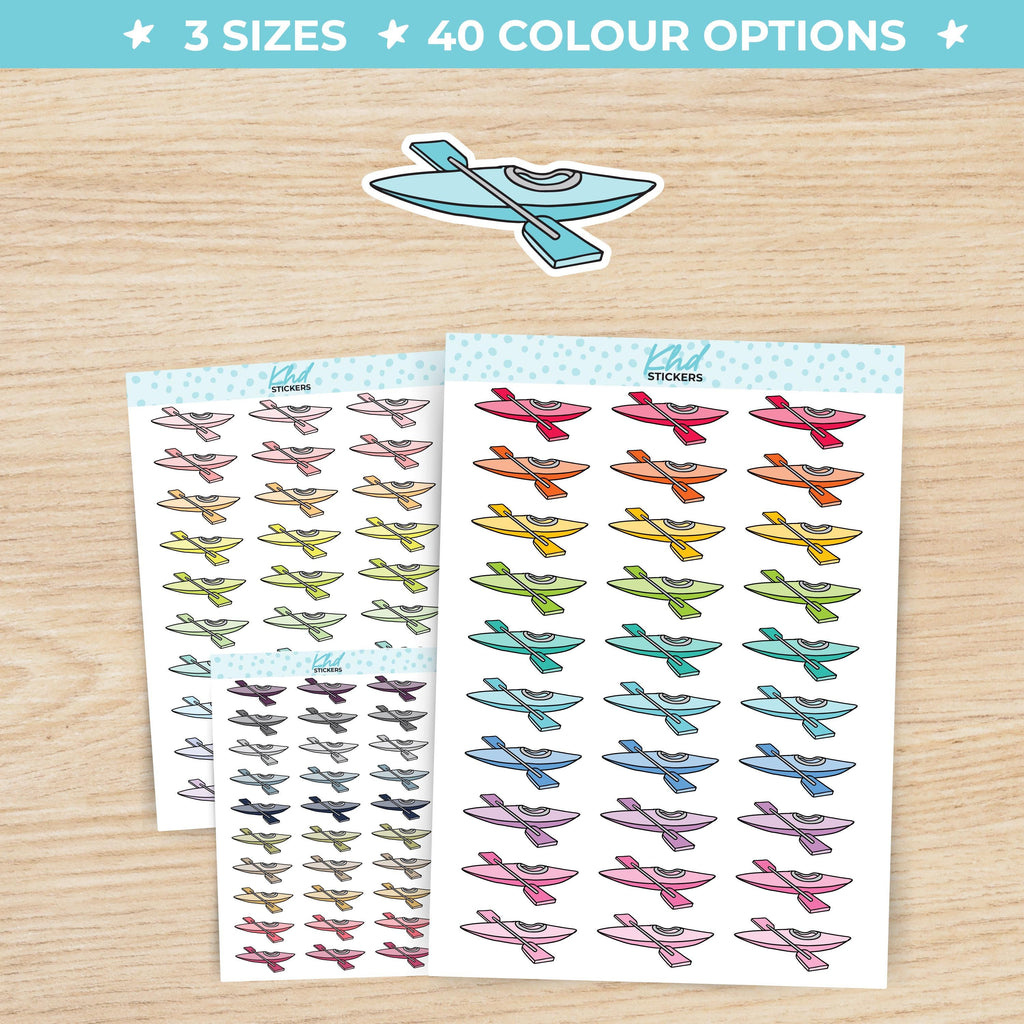 Kayak Planner Stickers Small