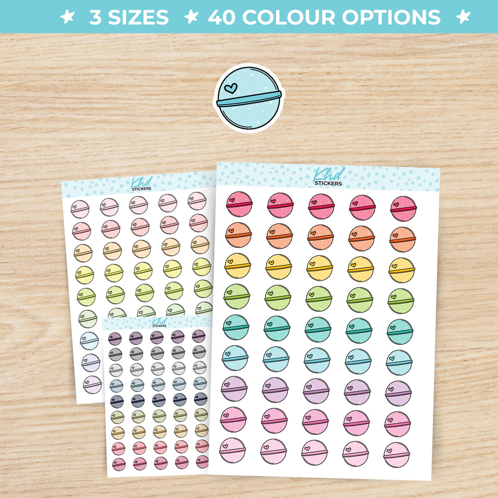 Bath Bomb Icon Stickers Small