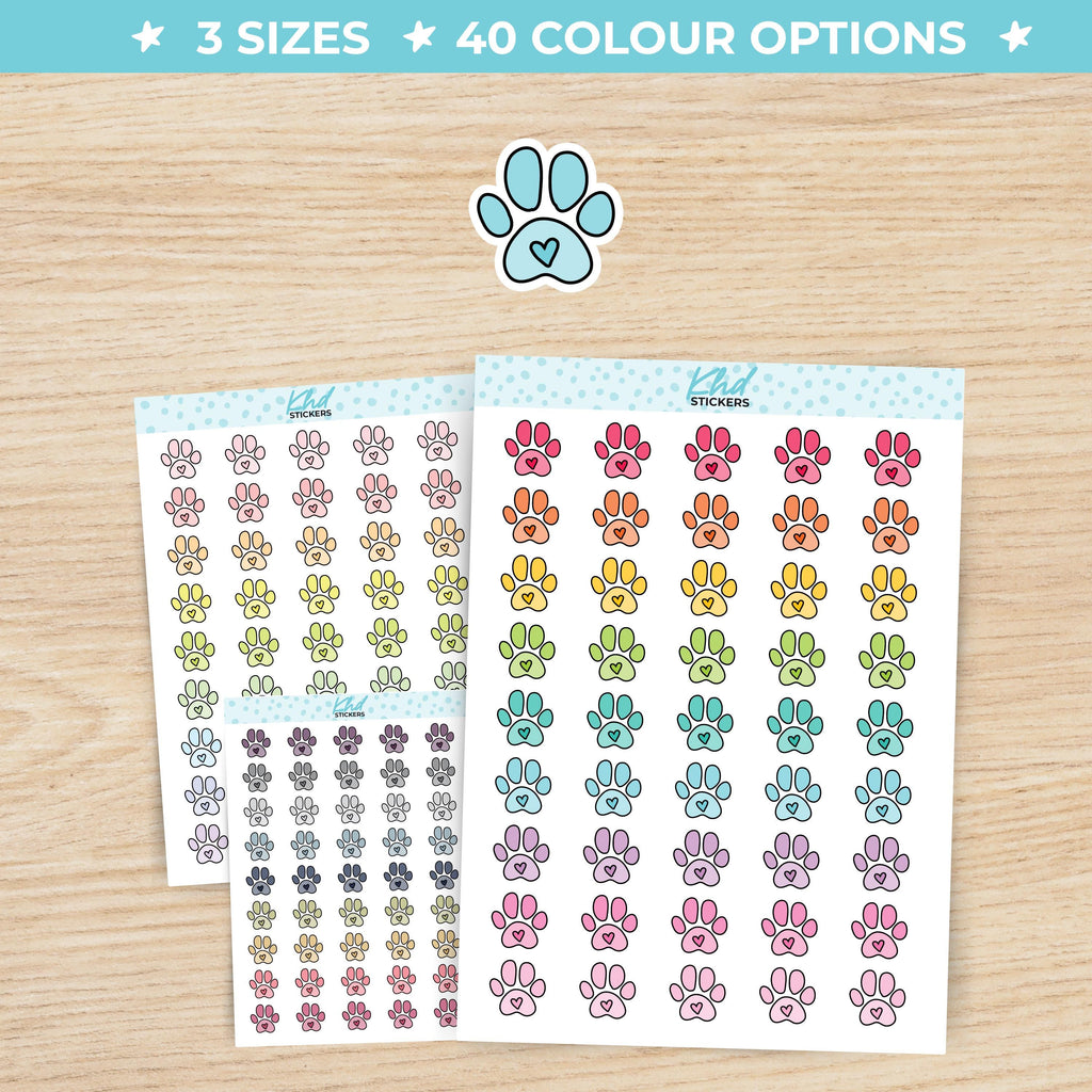 Paw Print Icon Stickers Small