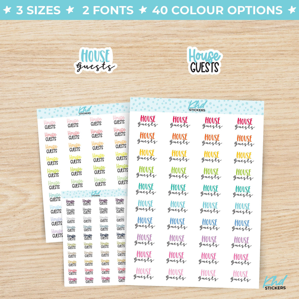 House Guests Planner Stickers Small