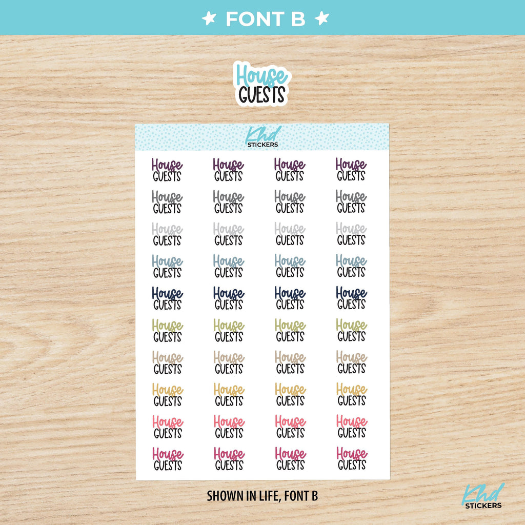 House Guests Planner Stickers