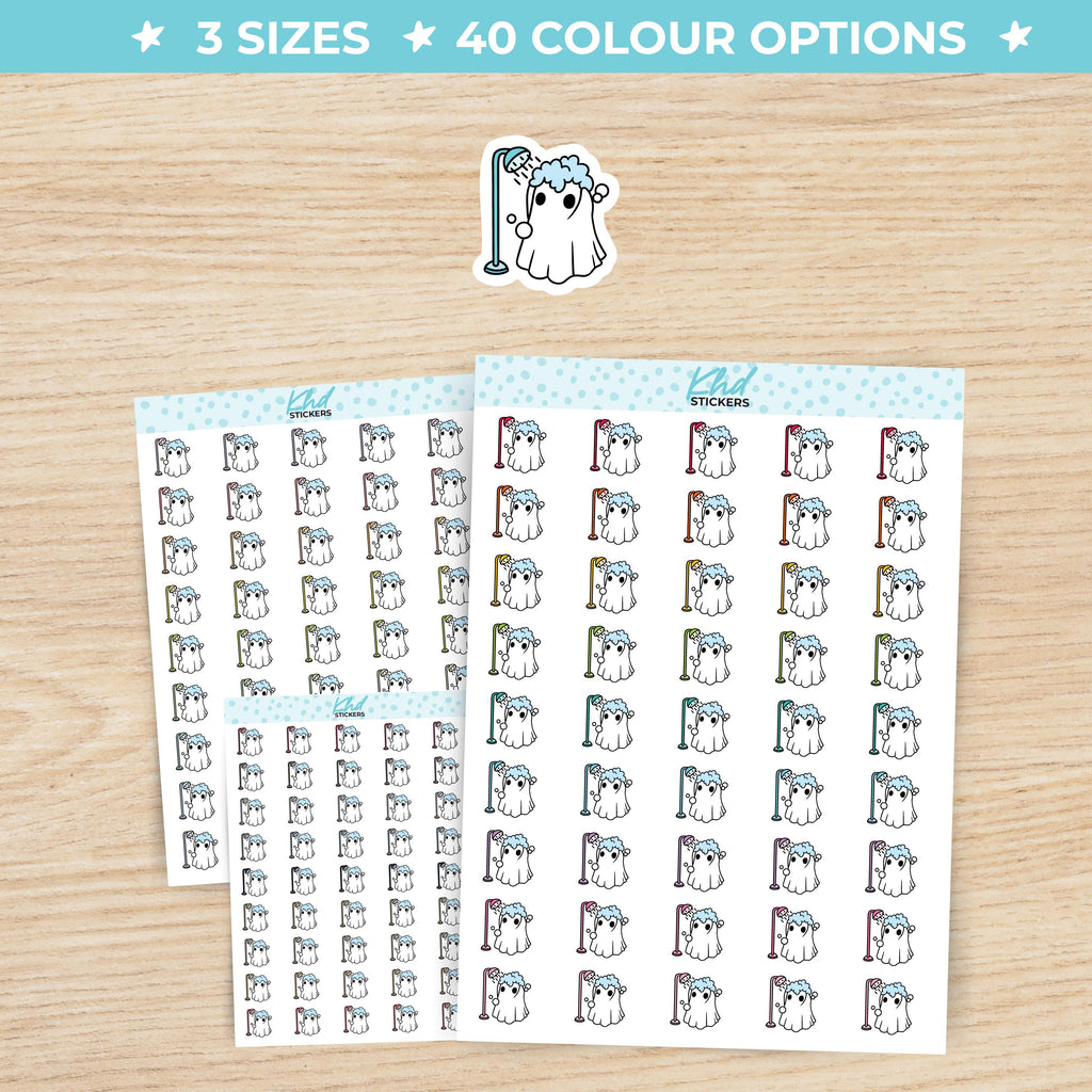 Ghost Shower Time Planner Stickers Small / LIFE