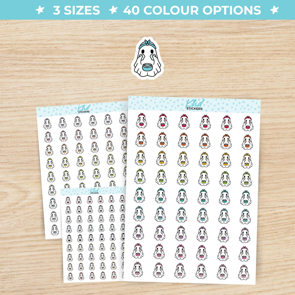 Ghost Face Mask Planner Stickers Small / LIFE