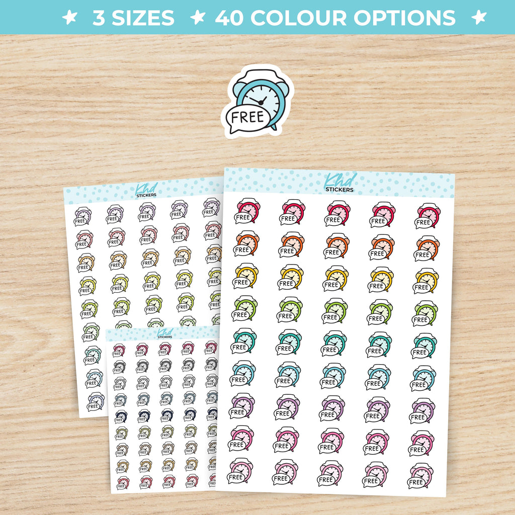 Free Time Icoms Planner Stickers Small