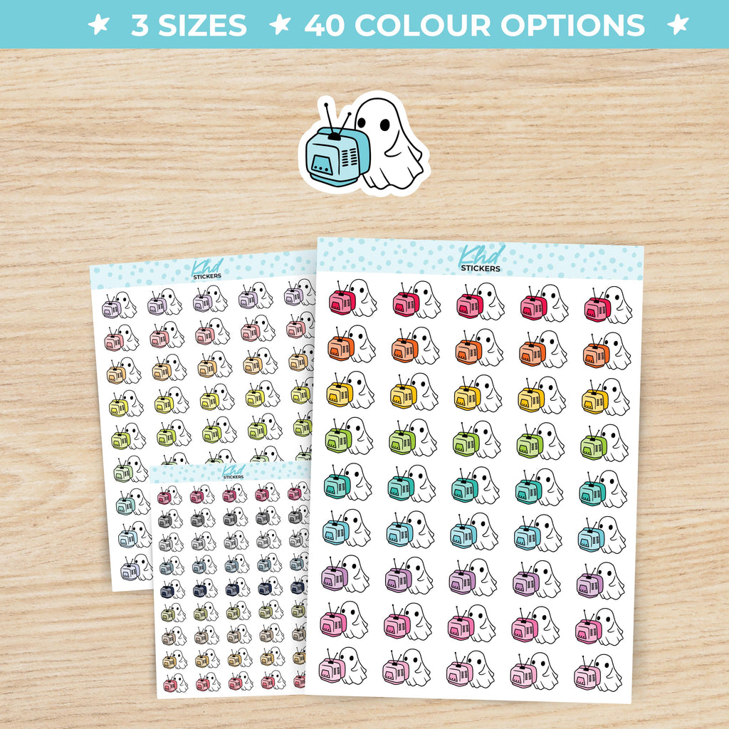 Ghost TV Time Planner Stickers Small