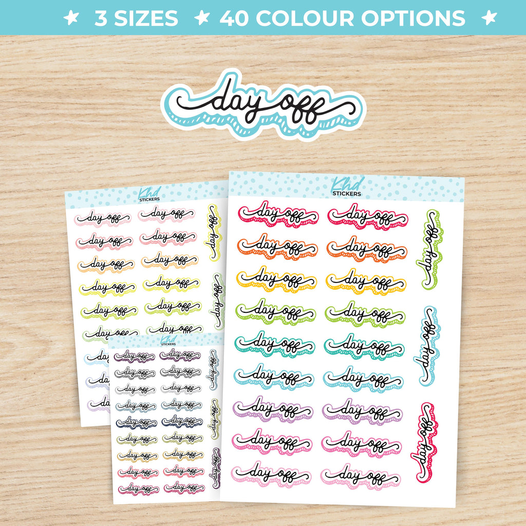 Day Off Planner Stickers Small