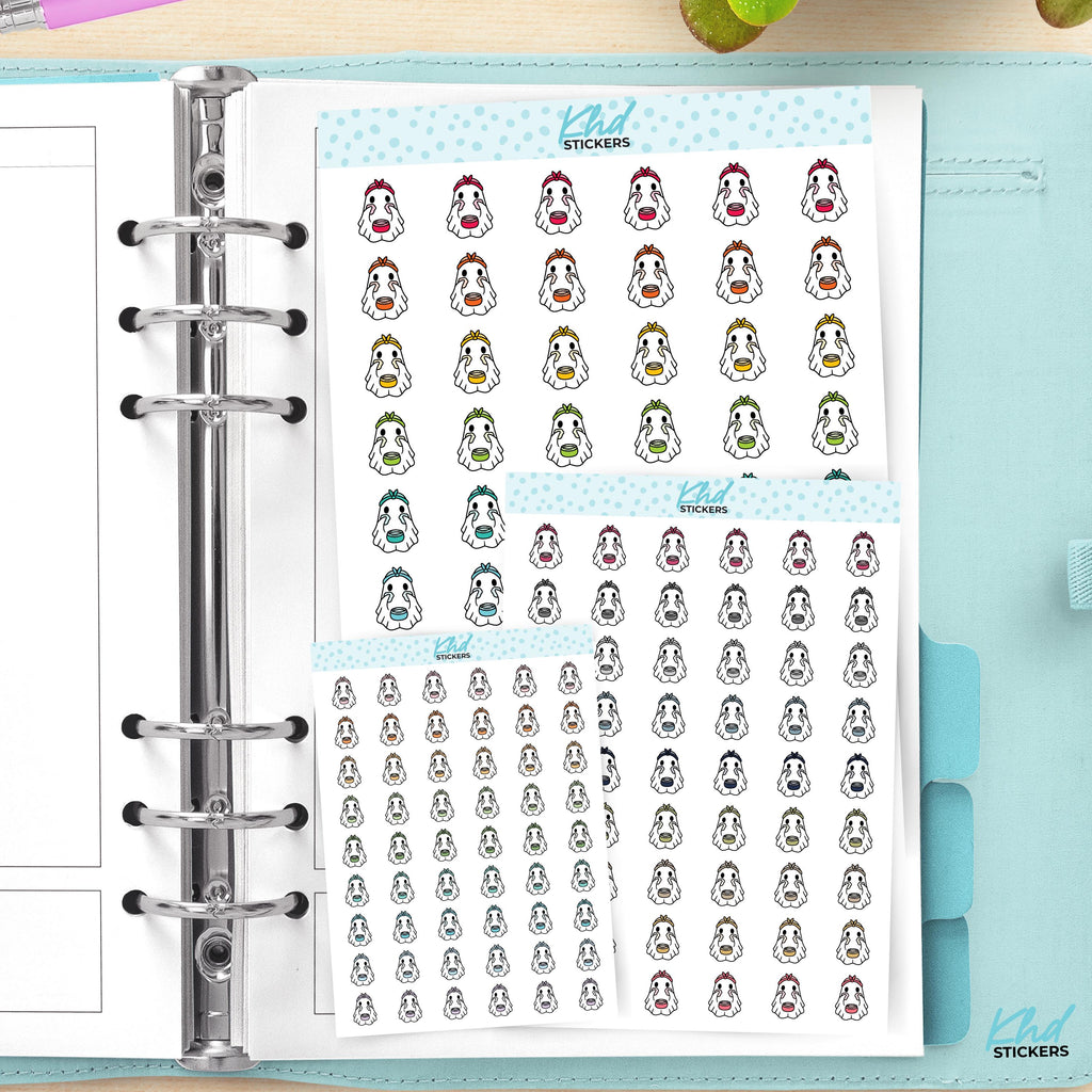 Ghost Face Mask Planner Stickers