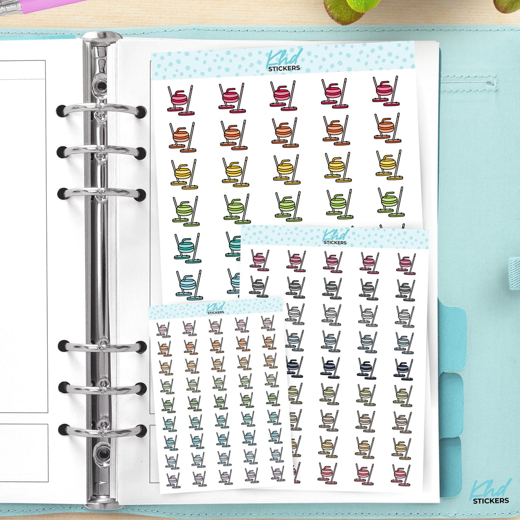 Curling Planner Stickers