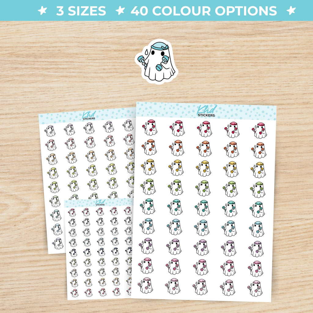 Ghost Workout Planner Stickers Small / LIFE