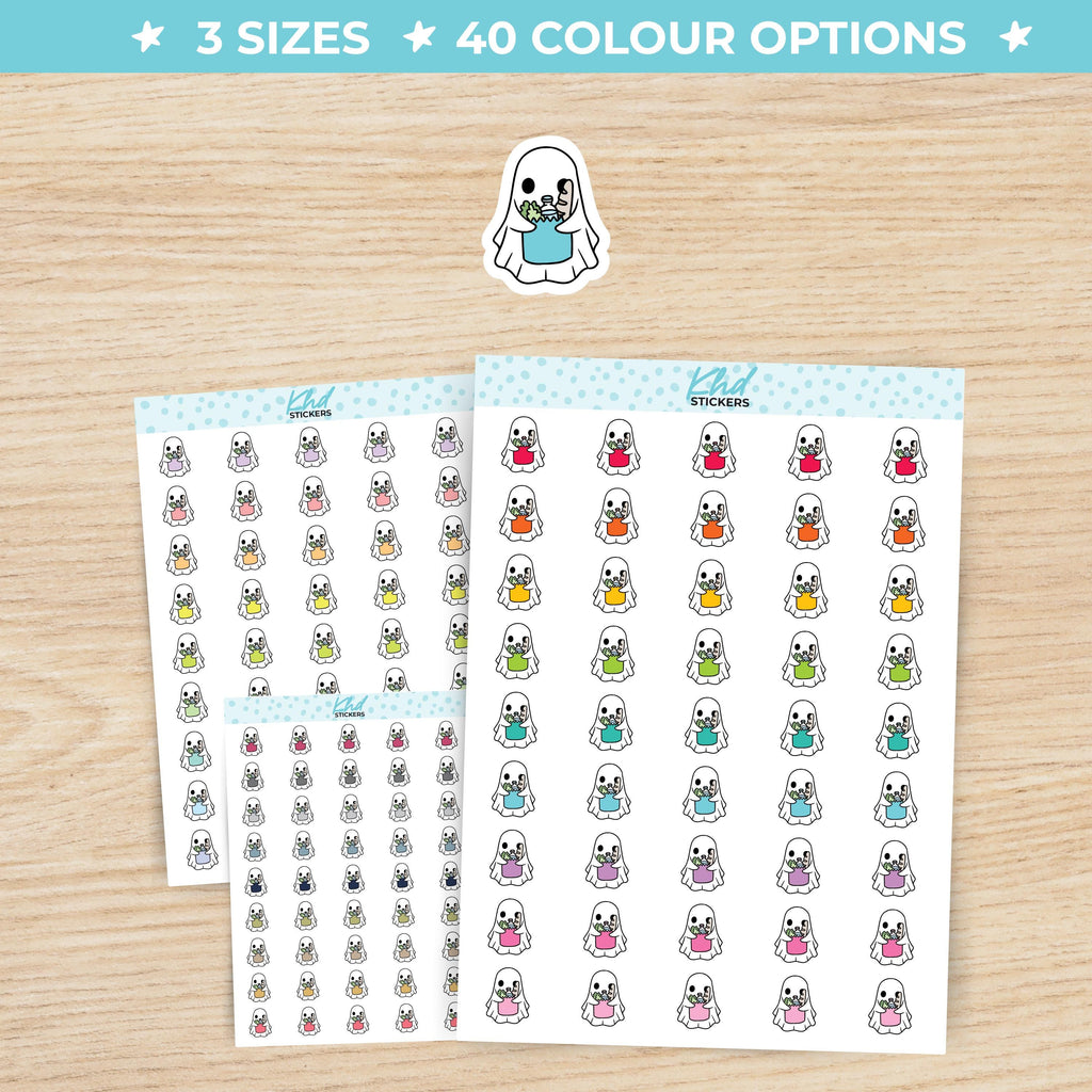 Ghost Grocery Shopping Planner Stickers Small / LIFE