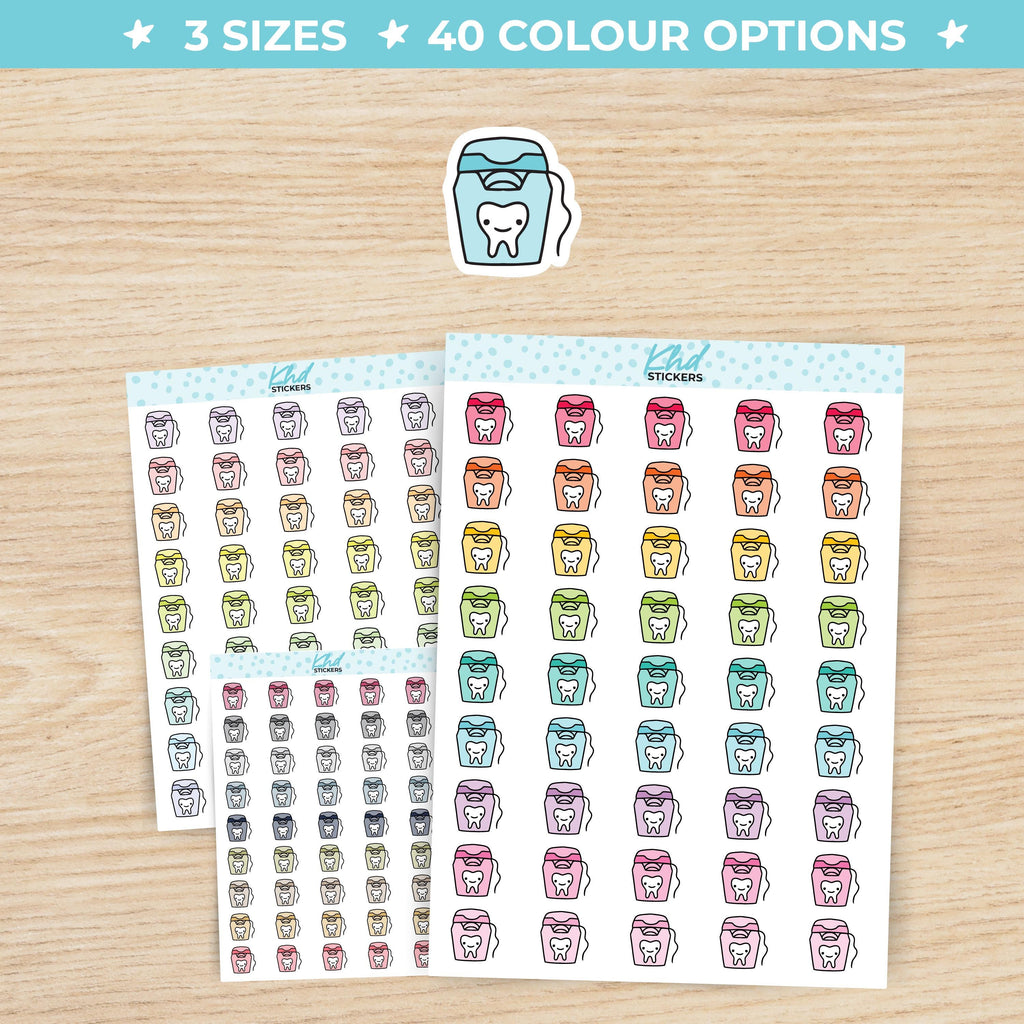 Dental floss planner stickers Small